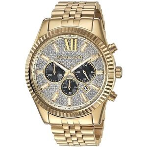Michael Kors Gold-Tone Lexington Chronograph Watch